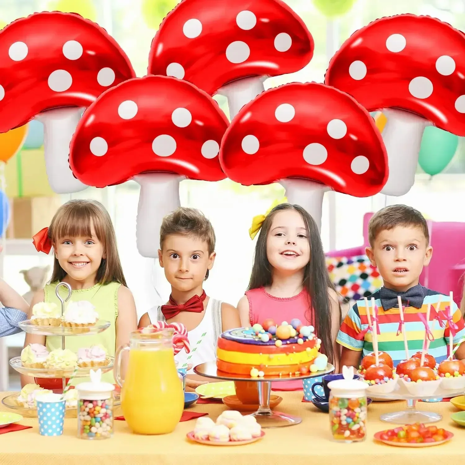 Большие грибные воздушные шары из алюминиевой фольги гелиевые украшения для дня