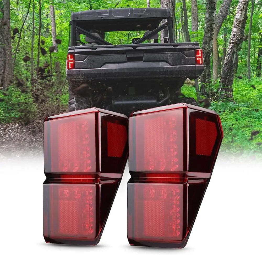 

1 Pair Brake Tail Lights Ip65 Waterproof Tail Lamp Replacement Accessories Compatible For Polaris Ranger