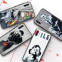 banksy graffiti art abstract phone case for samsung a51 a30s a52 a71 a12 for huawei honor 10i for oppo vivo y11 cover