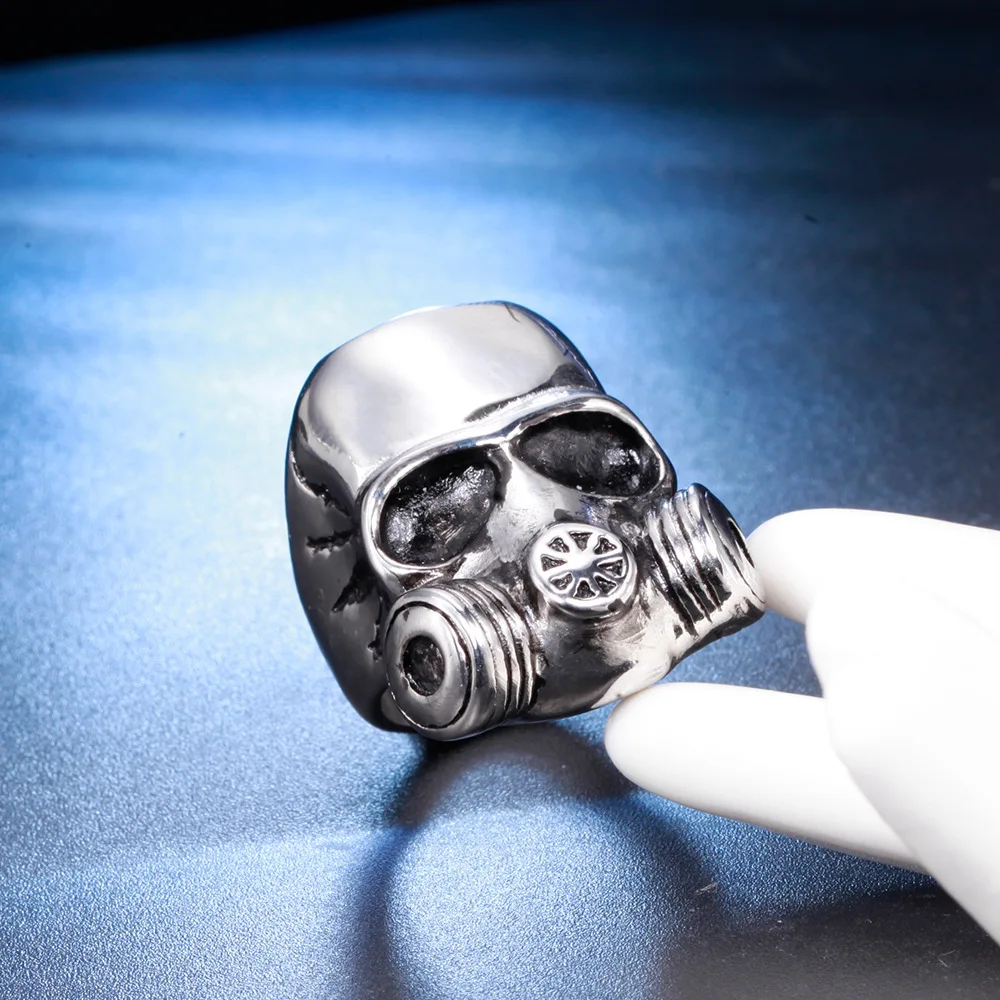 Кольца в готическом стиле панк Антивирусная маска демон Череп крутые мужские