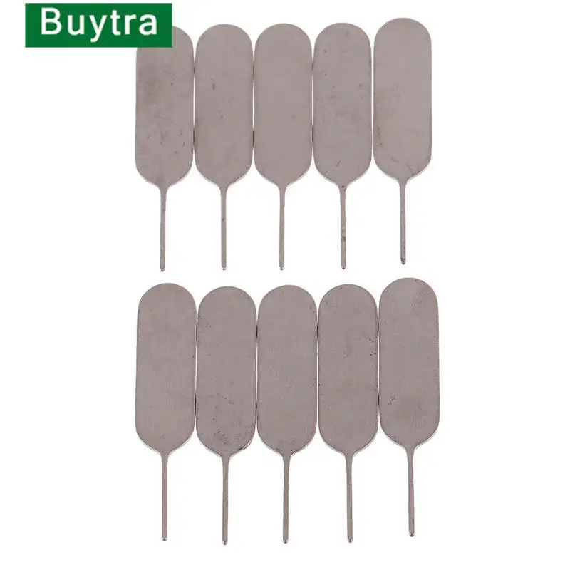 

10pcs Stainless Steel Mobile Phone Thimble Card Reader Universal Metal Sim Card Tray Ejector Eject Pin Key Phone Removal Tool