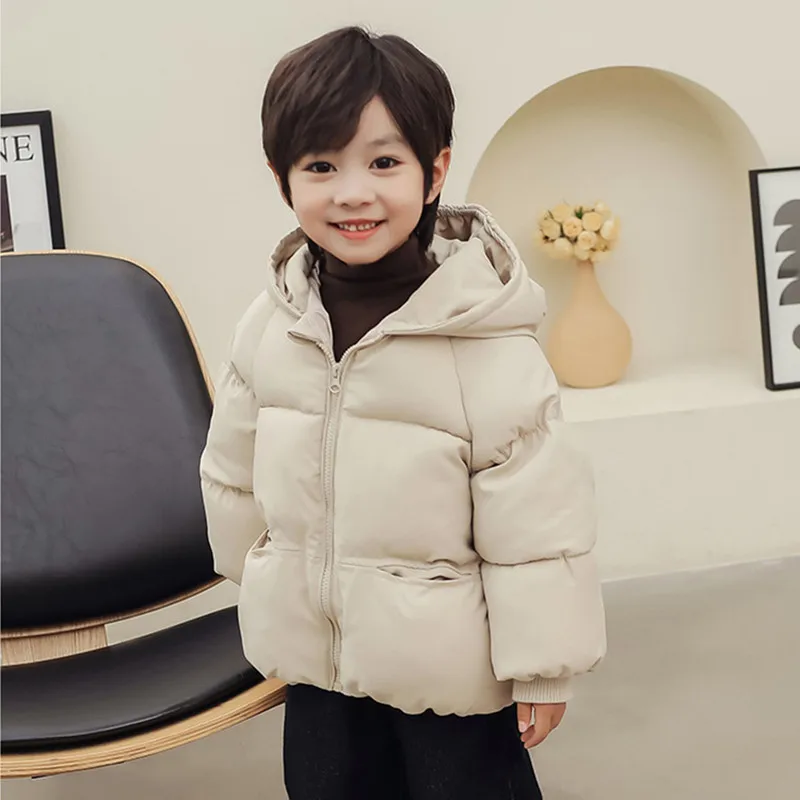 Зимняя хлопковая стеганая куртка для мальчиков и девочек одежда малышей плотное