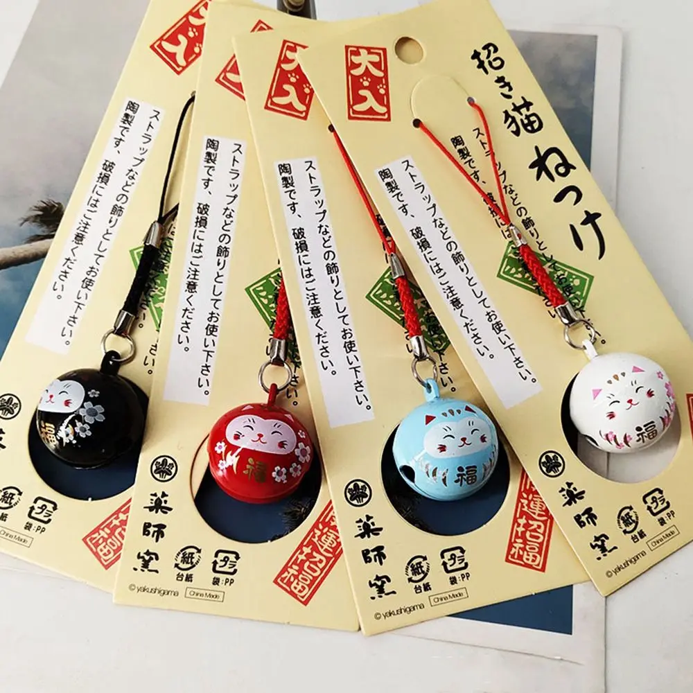 Милый декор Maneki Neko Подвеска для телефона Красная сумка Подвески Япония Daruma