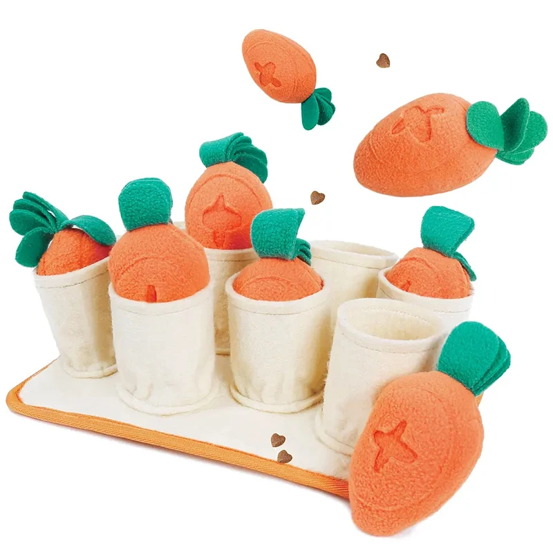 

Educational snuffling training dog fashion pet toys chew Carrots harvest dog snuffle toy funny pet toys