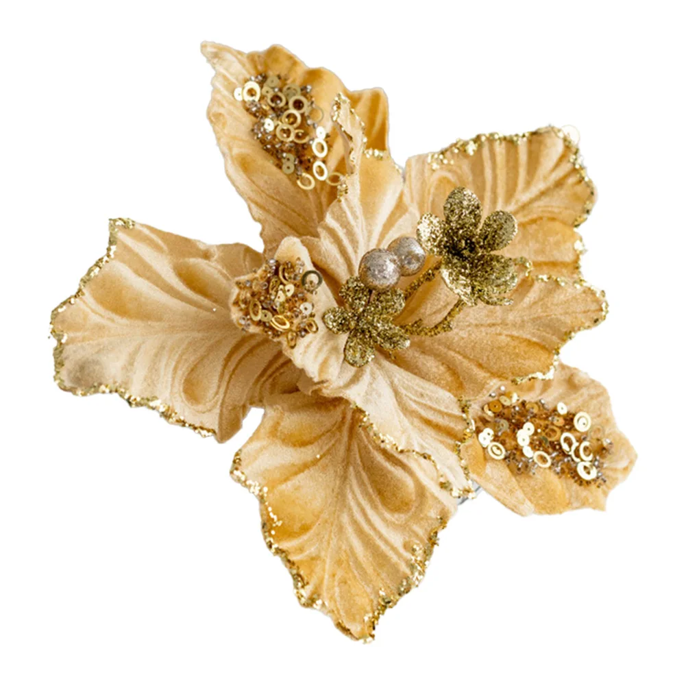 Navidad Parties Christmas Flowers Home Glitter Decorations Various Spaces Convenient Decoration Delicate Touch