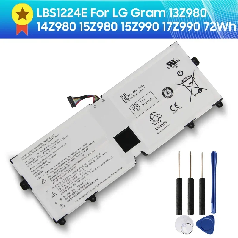 Сменный аккумулятор LBS1224E для LG Gram 13Z980 14Z980 15Z980 15Z990 17Z990 новый запасной 72 Втч