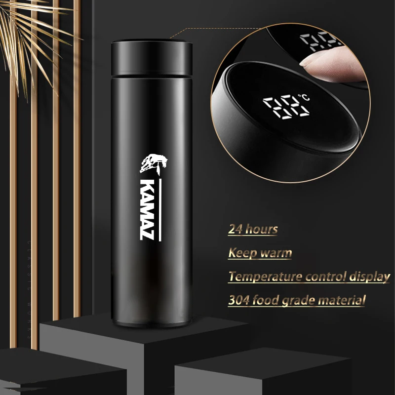 

Intelligent Stainless Steel Thermos Temperature Display for KAMAZ TRUCK TYPHOON 5320 54907 5490 6460 A2 Motorcycle Accessories