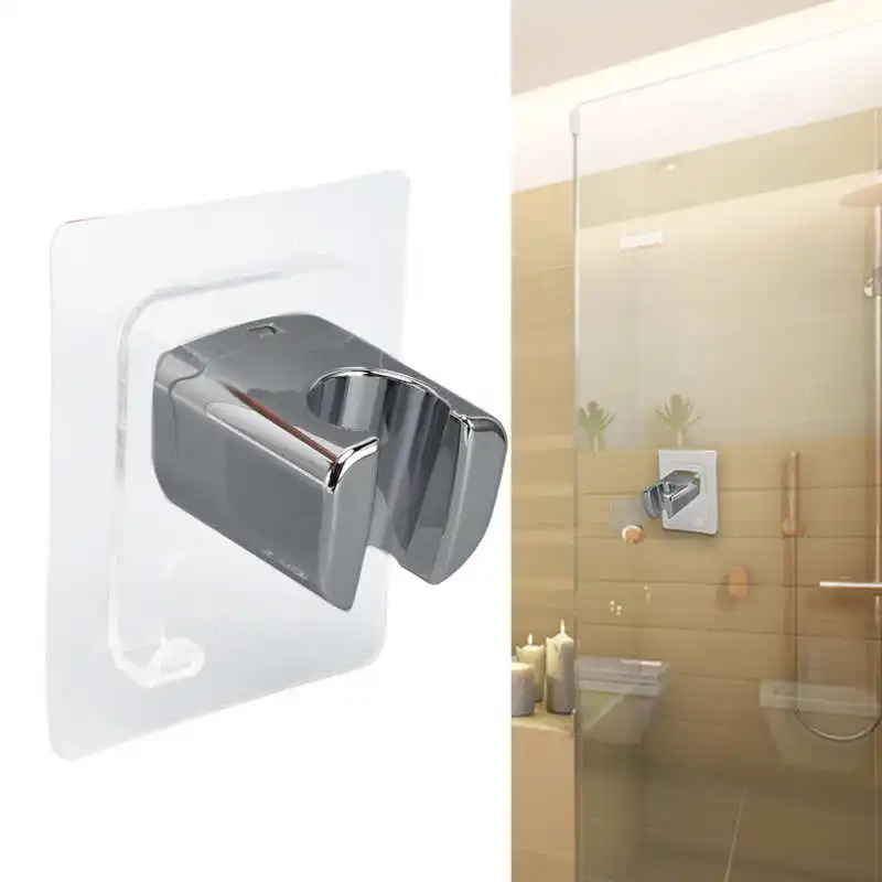 

Shower Head Bracket Plastic Adhesive Nail Free Waterproof Bidet Sprayer Holder for Home Hotel Shower Head Accessory