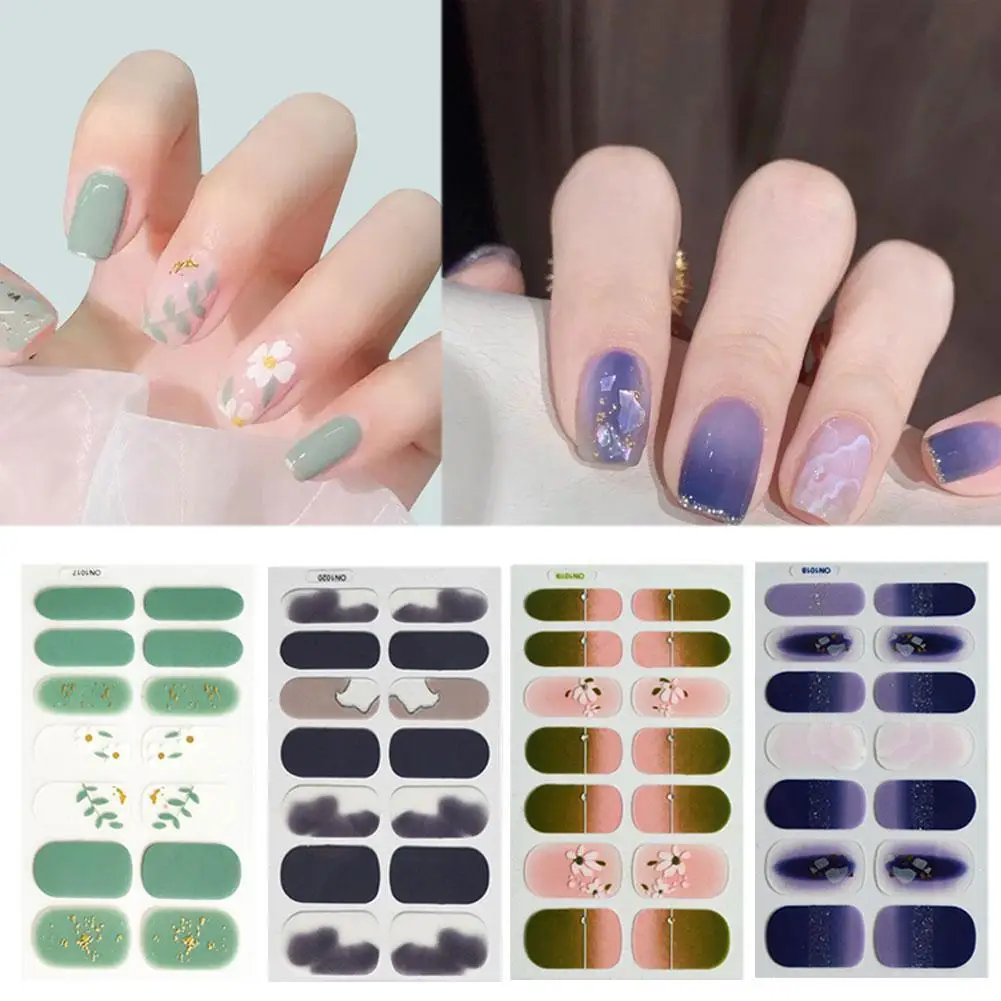 

Fashion Transparent Cat Magnetic Semi Cured Gel Nail Stickers UV/LED Baking Lamp Gel Nail Paste Wraps Gel Polish Color Design