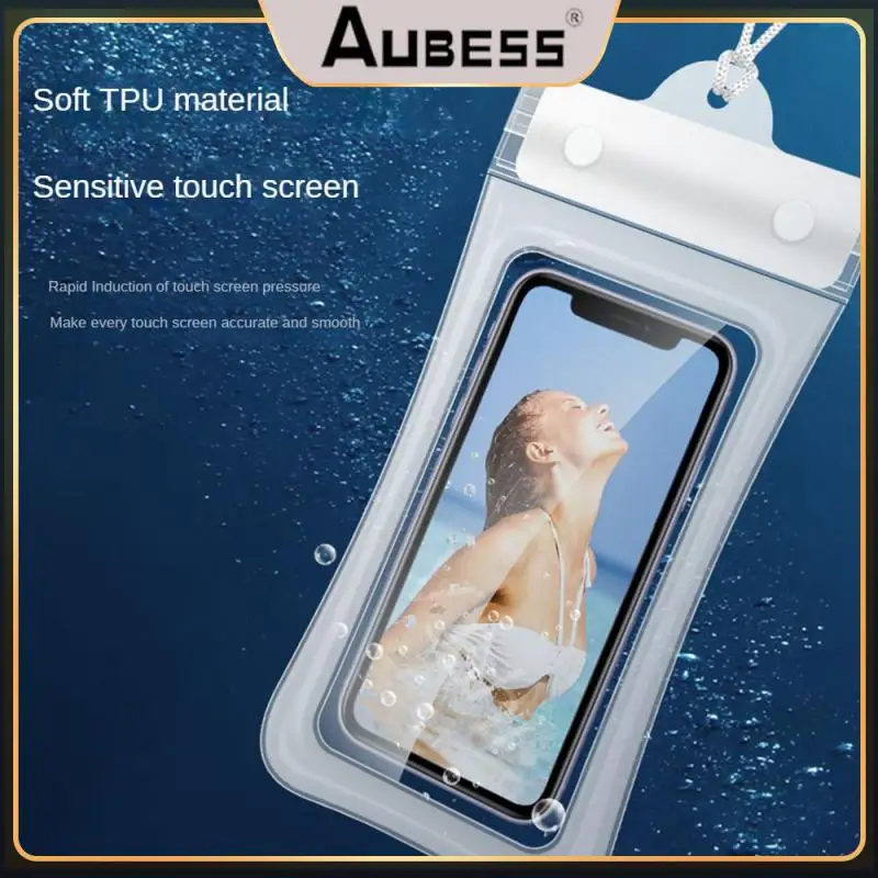 

Floating Waterproof Bag Airbag Design Mobile Phone Airbag Touch Screen Sensing Water Proof Protective Sleeve Mobile Diving Cover