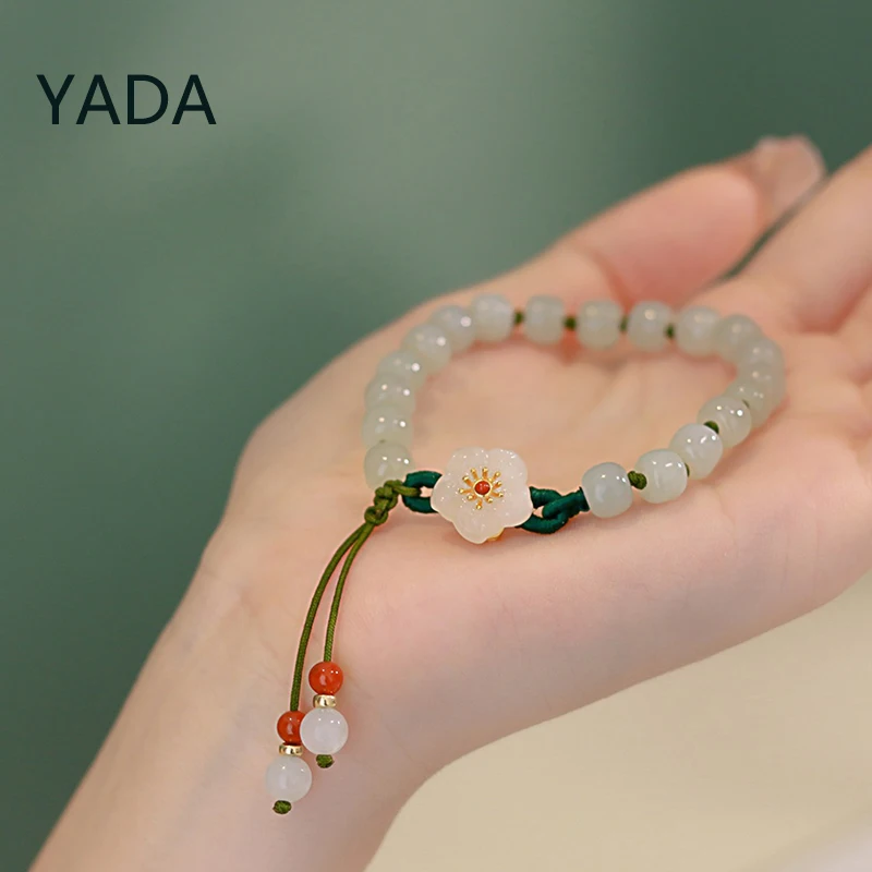 

YADA Flower Safety Buckle Weave Rope Bracelets Bangles Charm For Women Friendship Bracelet Casual Jewelry Hand Bracelet BT220048
