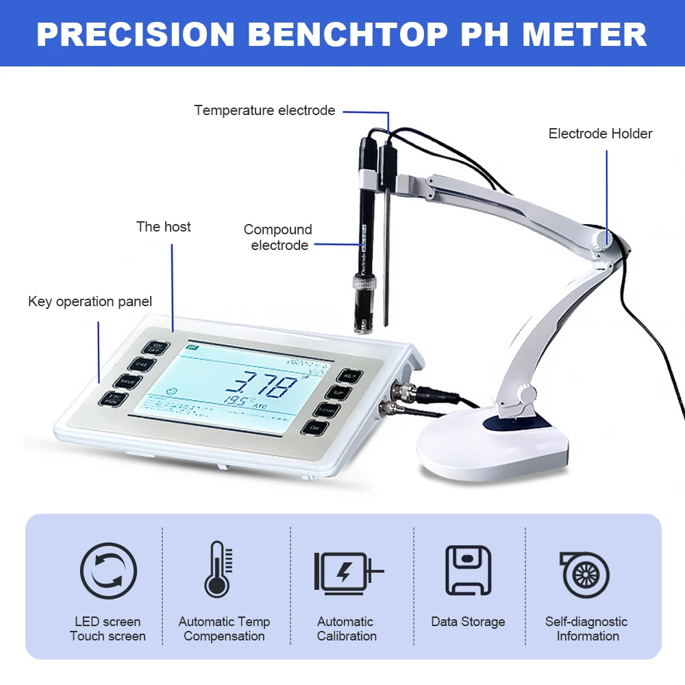 Приборы для pH-метра ZOIBKD P901 лабораторный комплект настольного со светодиодным