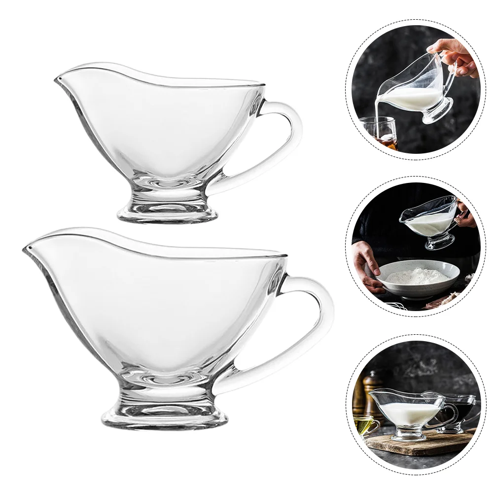 

Gravy Sauce Boat Pitcherdish Boats Creamer Jug Bowldressing Pourer Server Salad Cup Pour Seasoningcoffee Bowls Clear Ladle