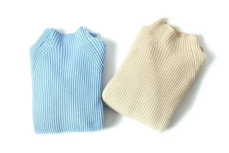 Женский длинный кашемировый пуловер теплый зимний свитер с рукавами-фонариками