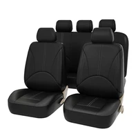 car seat cover set breathable pu leather vehicle seat cushion full surround cover for car compatible with airbag fit 5 seat auto