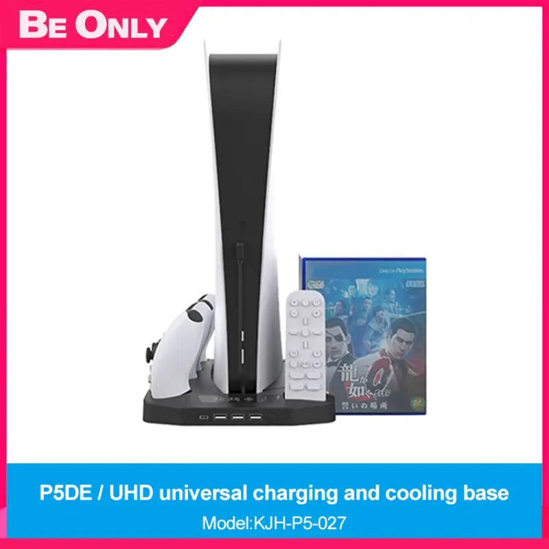 

Charging Without Wires Ps5 Dock Universal Multifunctional Ps5 3-in-1 Handle Dock Ps5 Easy Portability Charging Dock Dual Fan