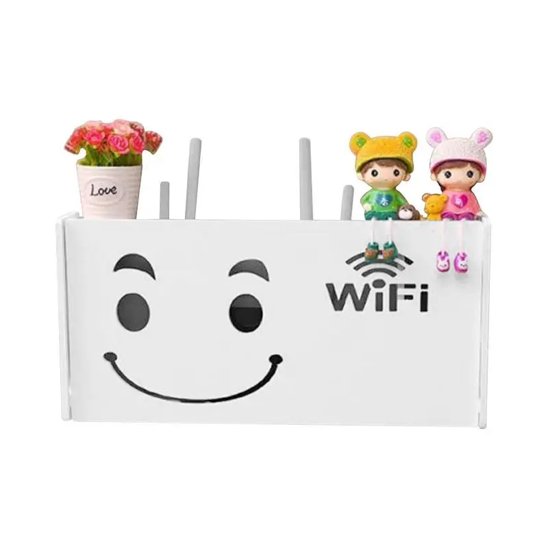 

Настенный Влагостойкий Чехол для маршрутизатора, Декоративный ящик, стойка для беспроводного маршрутизатора из ПВХ для гостиной, настенны...