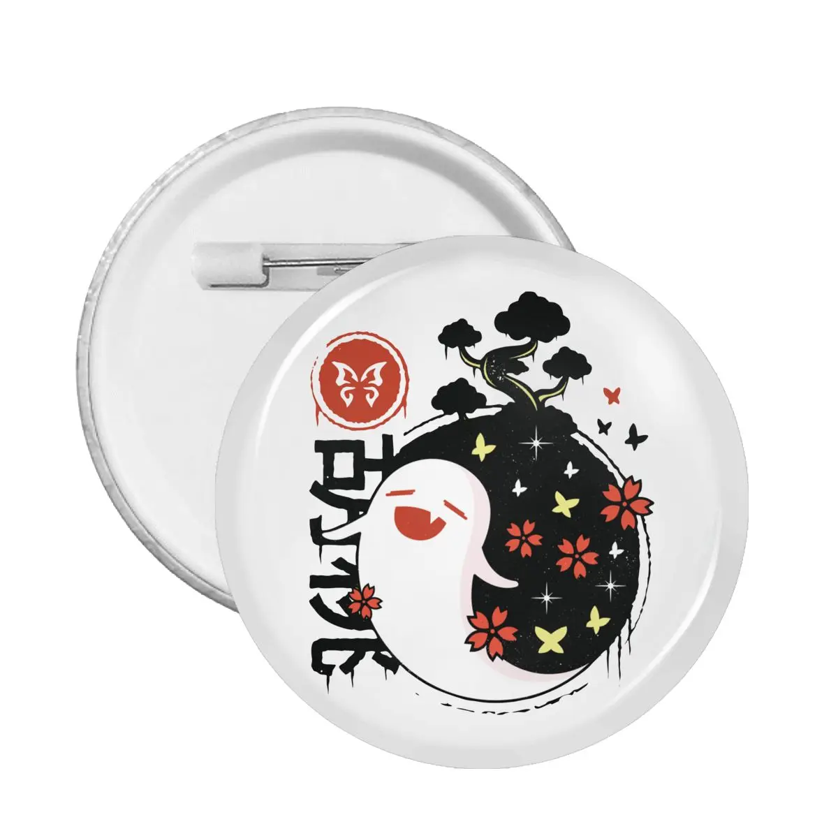 

Genshin Impact Hu Tao Ghost Badges Lapel Pins for Collar Cute Brooches PVC Collar Badge Decoration Gift
