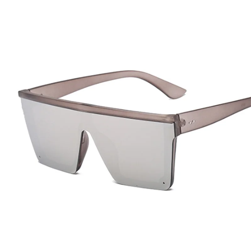 

Sunglasses Women Fashion Oversized Vintage Square Design Ladies Sunglasses Plastic Big Frame One-piece Luxury Oculos De Sol