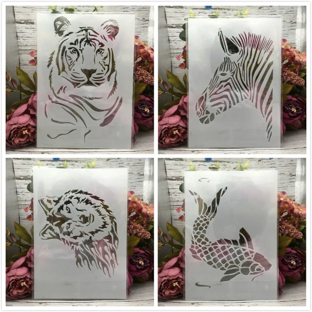 Трафареты для рисования раскраска скрапбукинга тиснильный альбом 4 шт./компл. A4