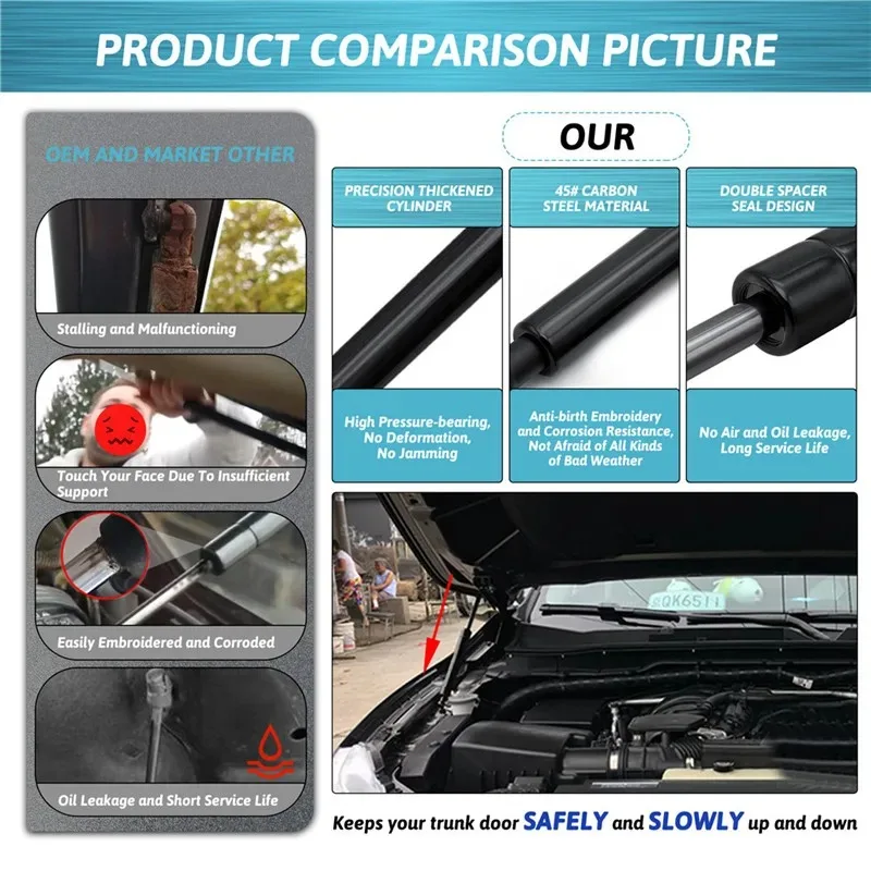Фото Комплект из 2 амортизаторов капота для Lexus GS300 GS400 GS430 1998-2005 годов выпуска, аксессуары для автомобиля №3
