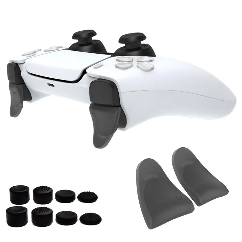 

8in1 Thumb Stick Grip Key Caps Joystick Cover L2 R2 Trigger Extender Button Cap For PS5 Gamepad Accessories
