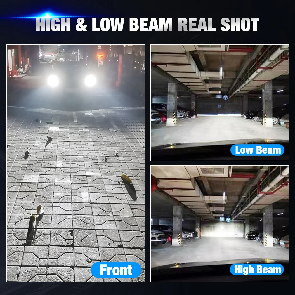 Светодиодные фары H7 2 шт. 120 Вт 9005 лм H1 H4 H11 9006 HB3 3570 HB4 Автомобильная фара турбо