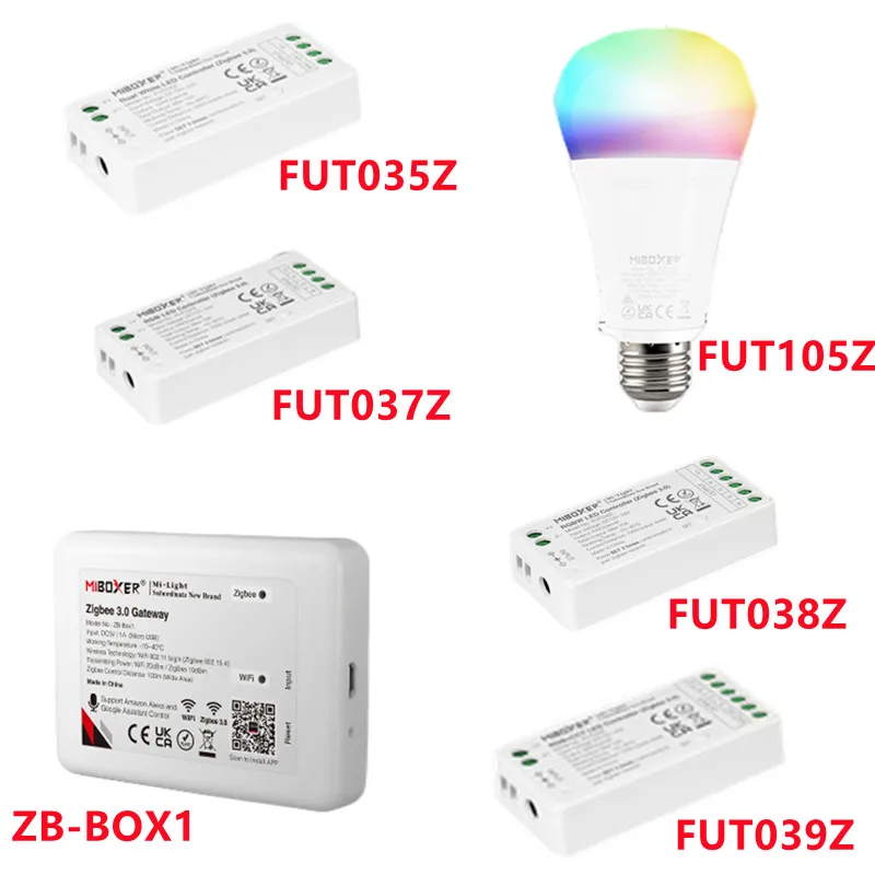 

Zigbee Led Strip Controller FUT035Z FUT037Z FUT038Z FUT039Z for Single Color Dual White RGB RGBW RGB+CCT DC12-24V