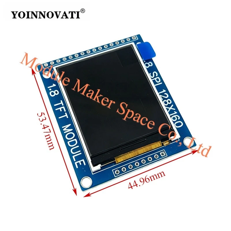 Фото 1,8-дюймовый последовательный SPI TFT LCD-модуль дисплея с адаптером PCB IC, матрица 128x160 точек, 3,3В/5В, совместимый с интерфейсом IO, LCD1602 для Arduino №3