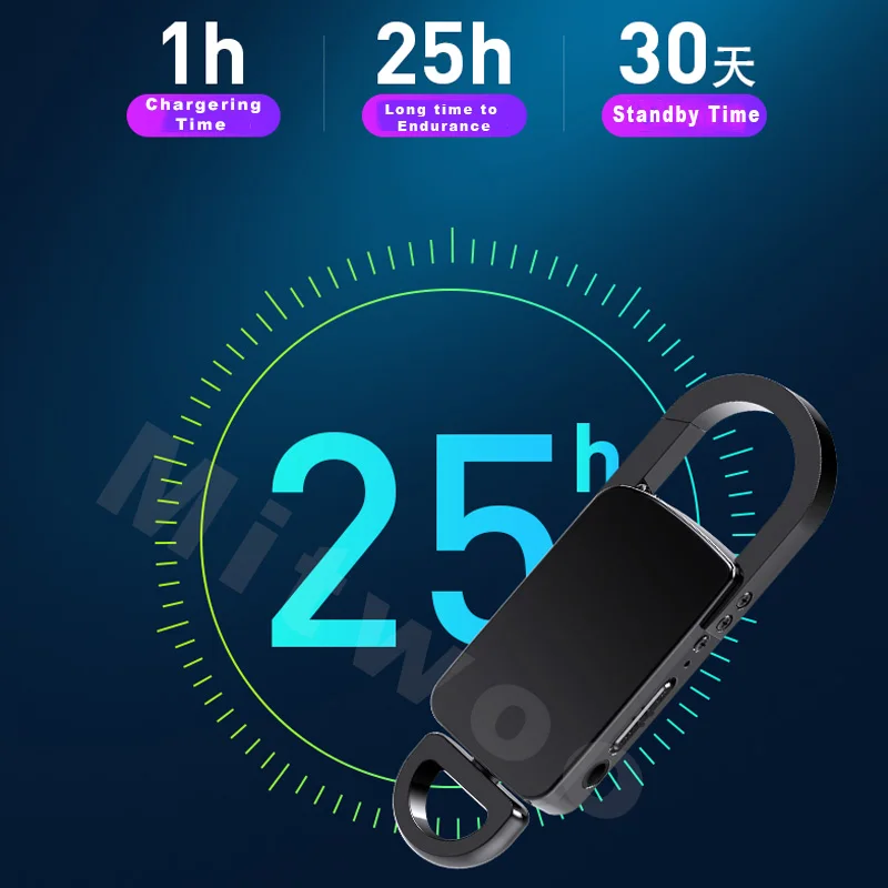 Цифровой диктофон Брелок с ручкой Dictaphone 32 ГБ запись голоса USB флеш-накопитель