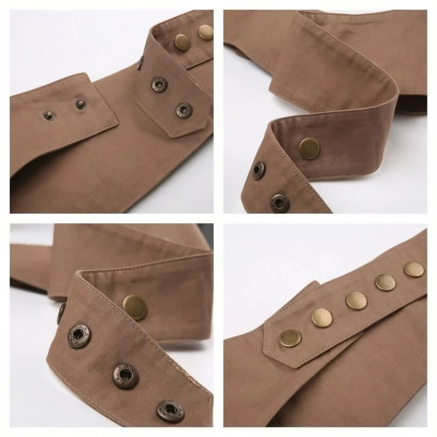 Пояс из хлопчатобумажной ткани цвета хаки пояс для горячих девушек широкий Y2K в