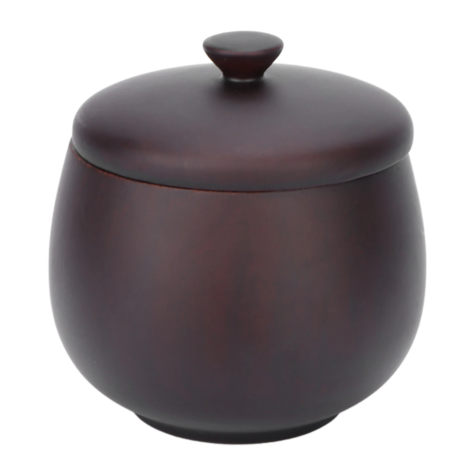 

Sour Jujube Wood Condiment Jar Japanese Safe Dustproof Classic Flip Top Spice Jar for KitchenBlack