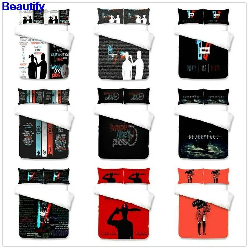 

Комплект постельного белья с 3D принтом, пододеяльником и наволочкой, 2/3 шт.