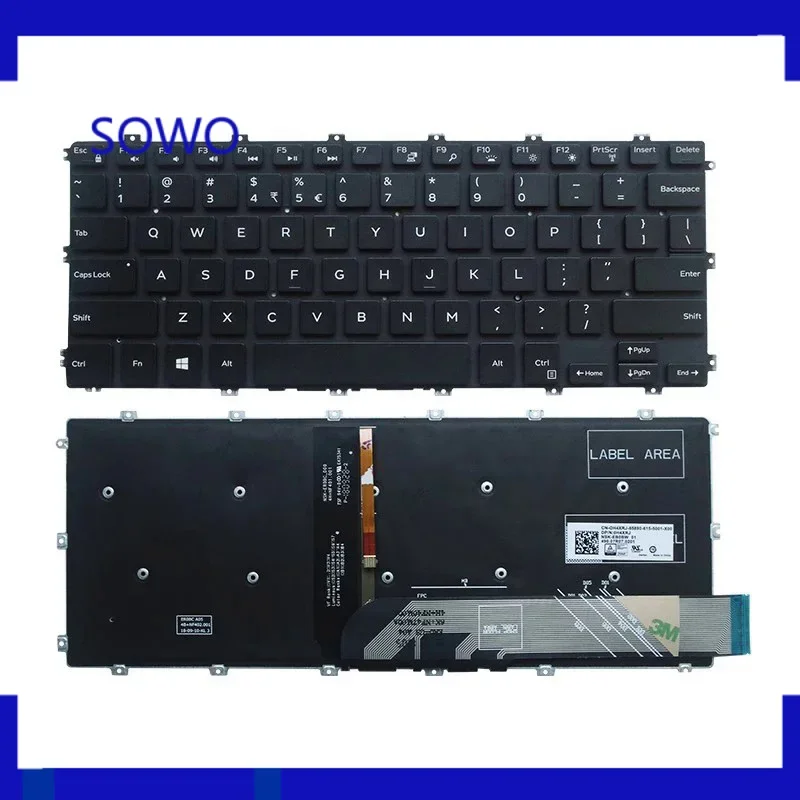 Новая клавиатура с подсветкой для DELL 5585 L3400 3310 3390 13-7386 7586 7380 7588 5485