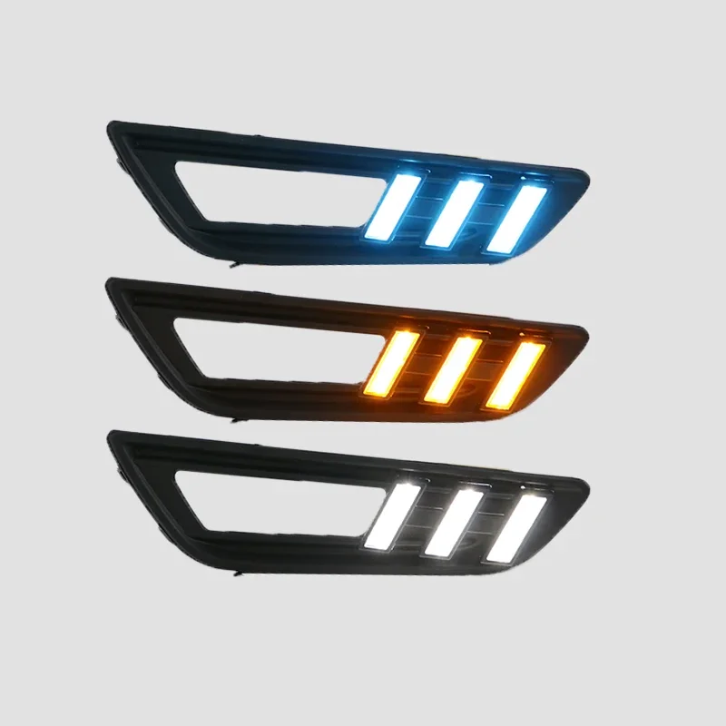 2 шт. светодиодные дневные ходовые огни для Ford Focus 3 MK3 2015 2016 2017 2018 желтая функция