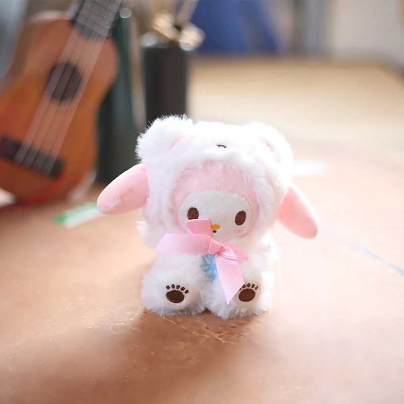 Kawaii Sanrio аниме куклы Мелодия брелок мультфильм понравило коричная сумка Подвеска