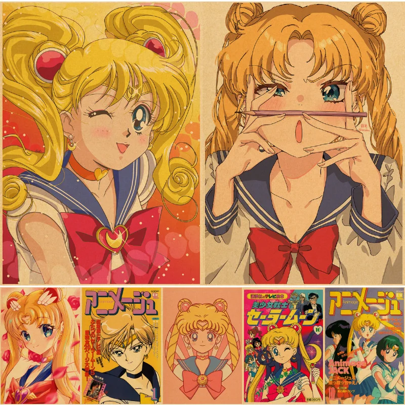 Настенные плакаты с изображением Сейлор Мун аниме Декор для спальни