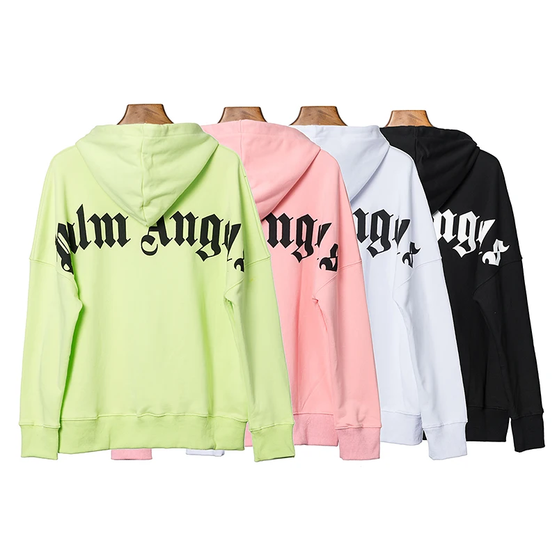 

Palm Angels 22SS Letter Logo Unisex Hooded Sweatshirt for Men and Women Casual Fashion Men Loose Sports Jacket Boyfriend Gift