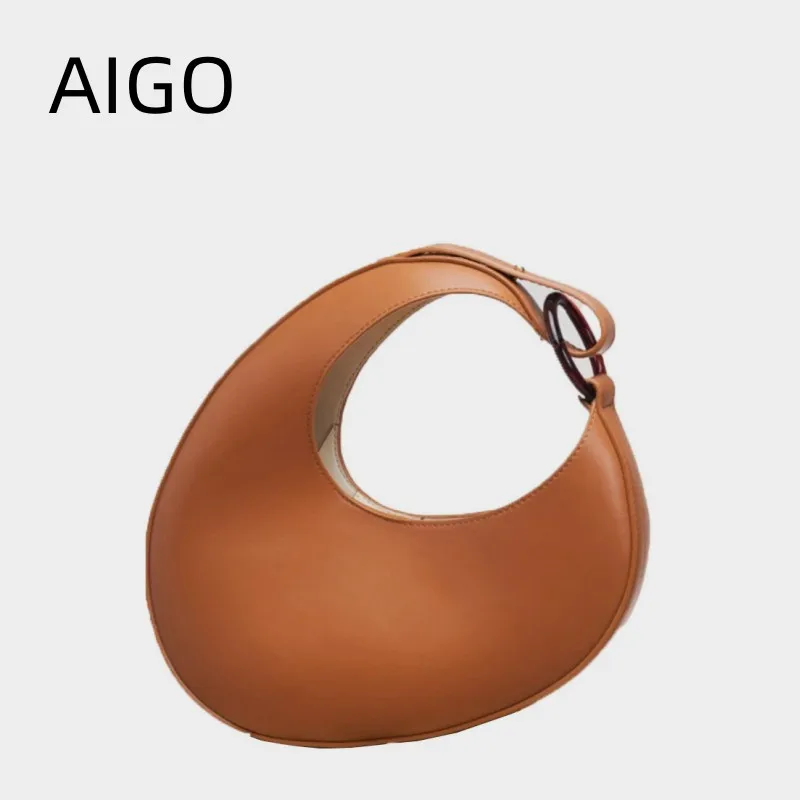 Дизайнерские сумки AIGO с полумесяцем роскошные для женщин новинка 2024