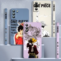 one piece luffy japanese for samsung galaxy s22 s21 s20 fe s10 note 20 10 ultra lite plus liquid left rope phone case capa