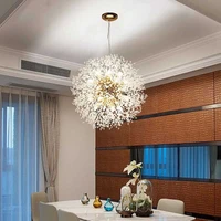 modern led pendant lights lustre clear crystal chandelier for bedroom living room kitchen dining room furniture foyer decoration