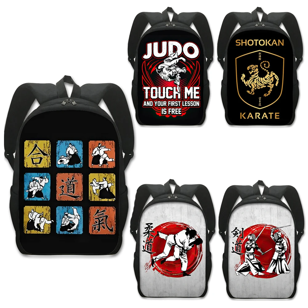 Фото Боевые искусства Judo Jujitsu Karate Do Kendo Taekwondo Kanji Bushido рюкзак детские школьные сумки для подростков рюкзак сумка для книг №1