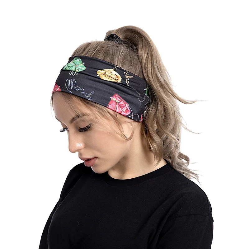 

4 Style Fashion Unisex Head Band Button Headband Facemask Sport Sweatband Headband Yoga Gym Hair Accessories