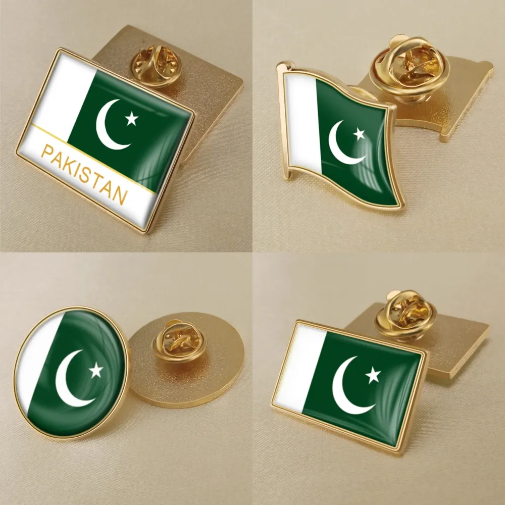 Пакистанский флаг Национальная эмблема брошь |