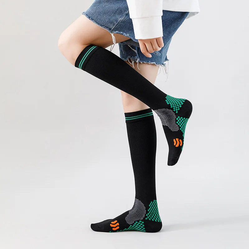

Knee-High Running Gym Jumping Rope Yoga Sports Compression Socks Men's Elastic Long Towel Basketball Calf Socks