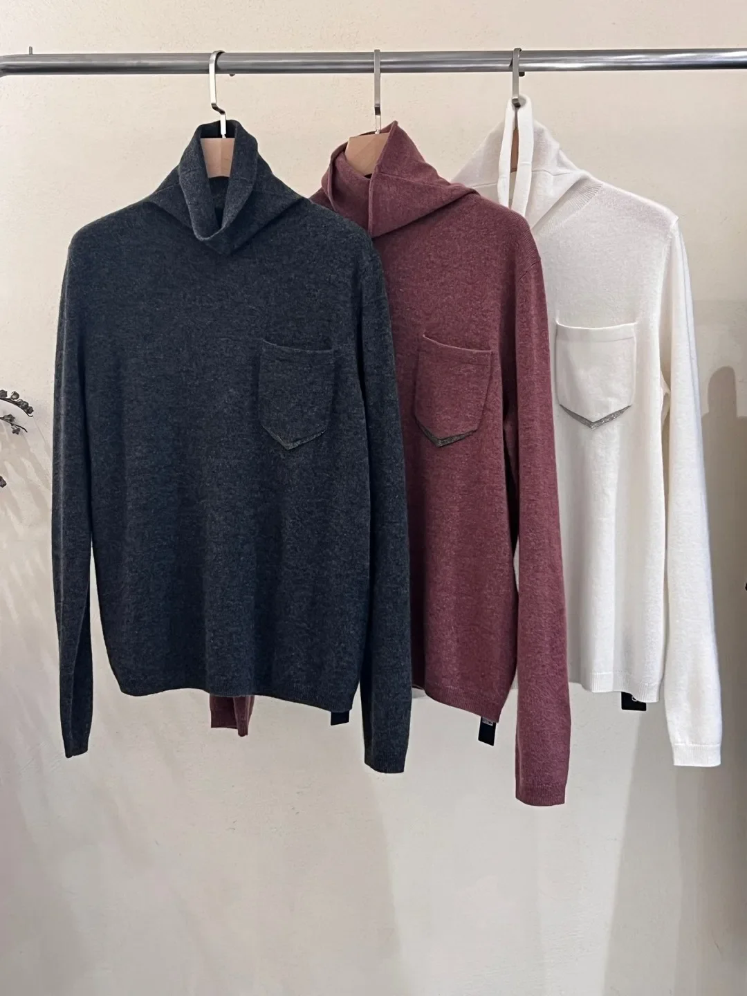 Итальянская роскошь 2023 зимняя мода простой карманный цепочка украшенный 100%