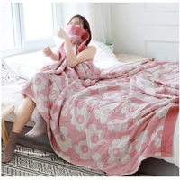 bamboo fiber cotton living room toweling coverlet travel breathable chic large throw blanket high quality nap sofa cover