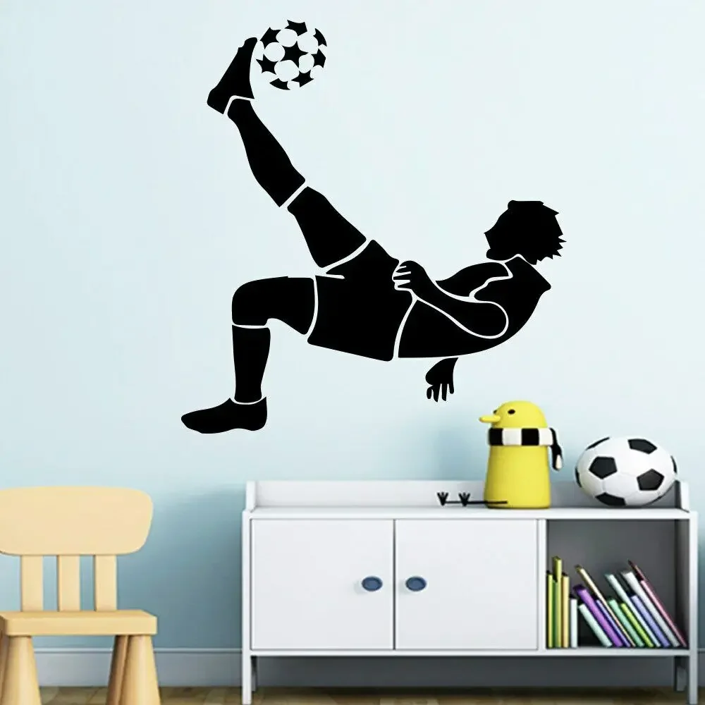 Футболист спортивные наклейки на стену виниловые украшения дома детская комната