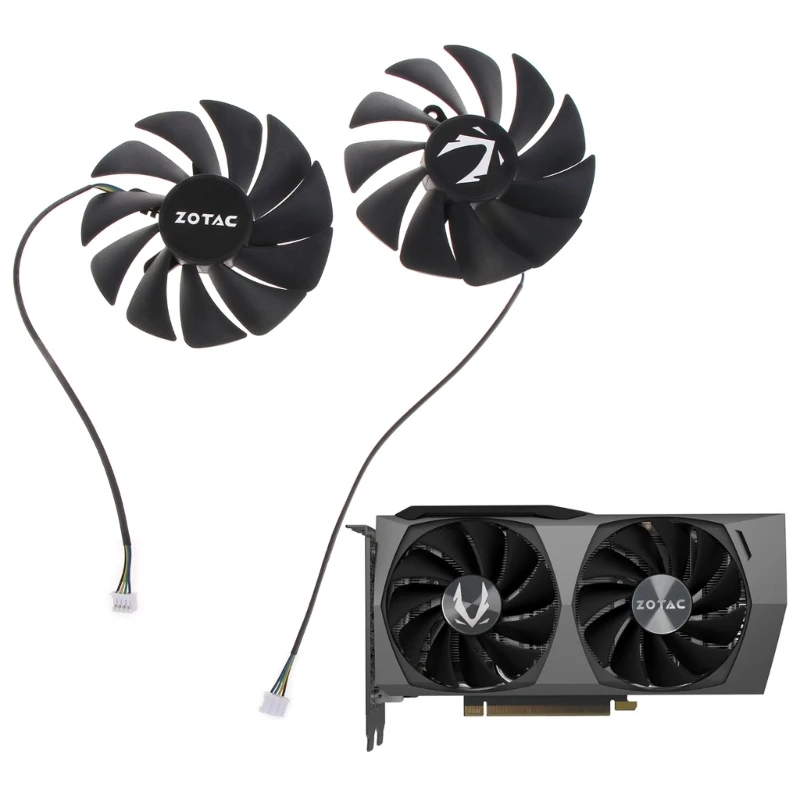 Кулер для видеокарты ZOTAC GeForce RTX 3060 Ti шт. 89 мм 12 В 4 контакта