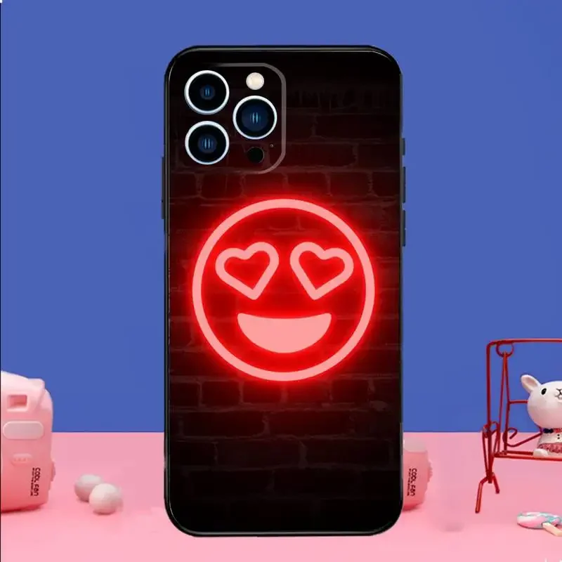 Неоновый легкий Чехол для телефона iPhone 15 14 13 12 11 Pro Max Xs Xr X 7 8 Plus Mini силиконовый